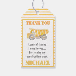 Para Presente Etiqueta de Grupo de Caminhão de Construção