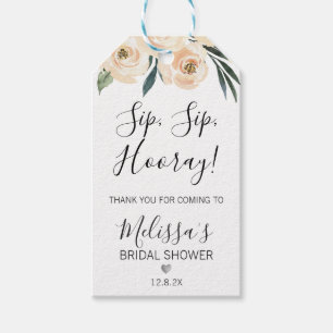 Para Presente Etiqueta de Hooray Sip Sip Do Chá de panela Flora