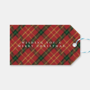 Para Presente Etiqueta de Natal de Xadrez Clássica para/de Prese