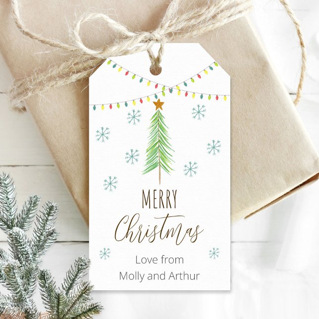 Para Presente Etiqueta de Natal personalizada com ilustrações de (Criador carregado)