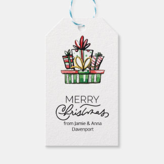 Para Presente Etiqueta de Natal Personalizada com presentes de A