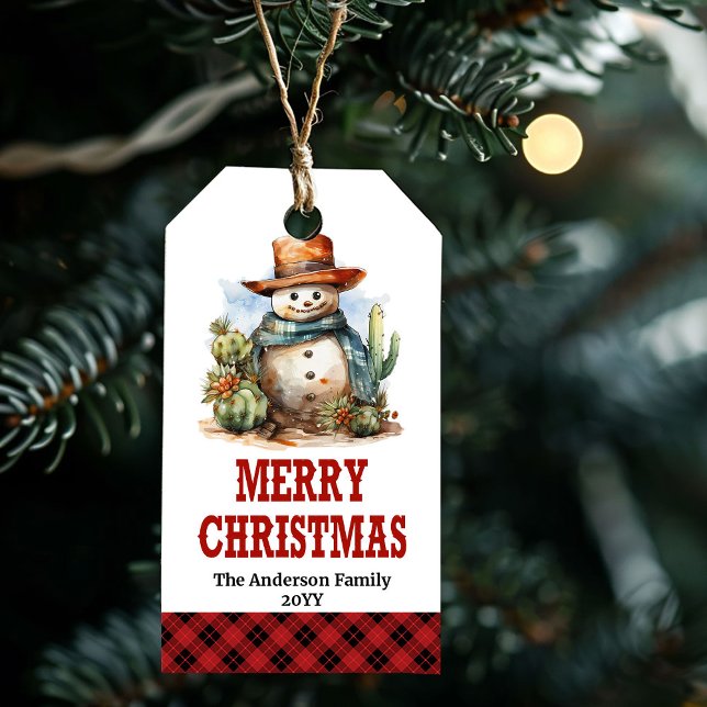 Para Presente Etiqueta de Natal Western Yeehaw Yuletide editável (Editable Yuletide Yeehaw Western Christmas tag)