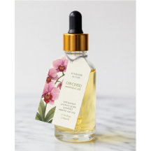 Etiqueta de Negócios de Óleo Essencial de Orquídea