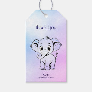 Para Presente Etiqueta de Oferta de Elefante Cortante
