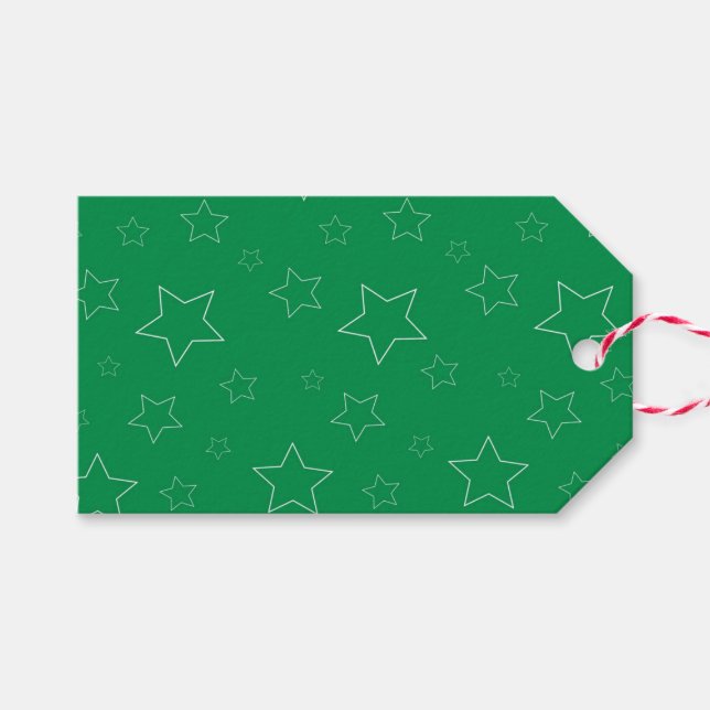 Para Presente Etiqueta de Oferta de Estrelas Verdes (Frente (horizontal))