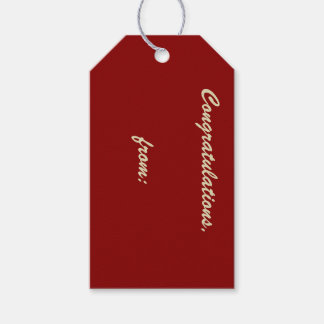 Para Presente Etiqueta de Oferta de Parabéns de Framboesa Vermel