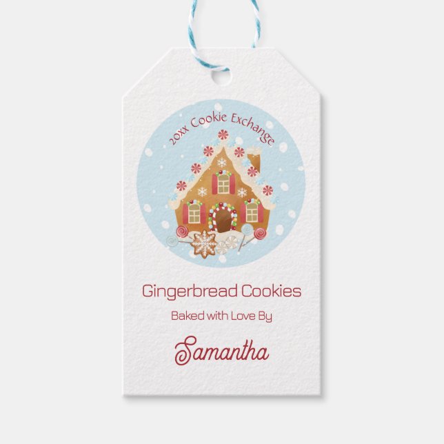 Para Presente Etiqueta de Oferta de Troca de Cookies Personalizá (Frente)