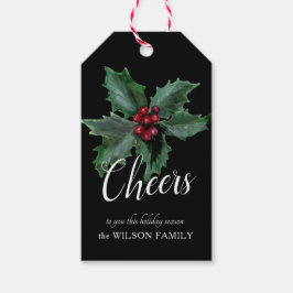 Para Presente Etiqueta de Oferta Holly Personalizada Elegante