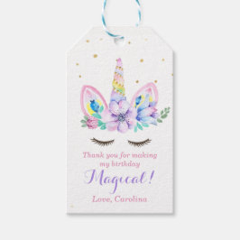 Para Presente Etiqueta de Oferta Unicórn com Aquarela