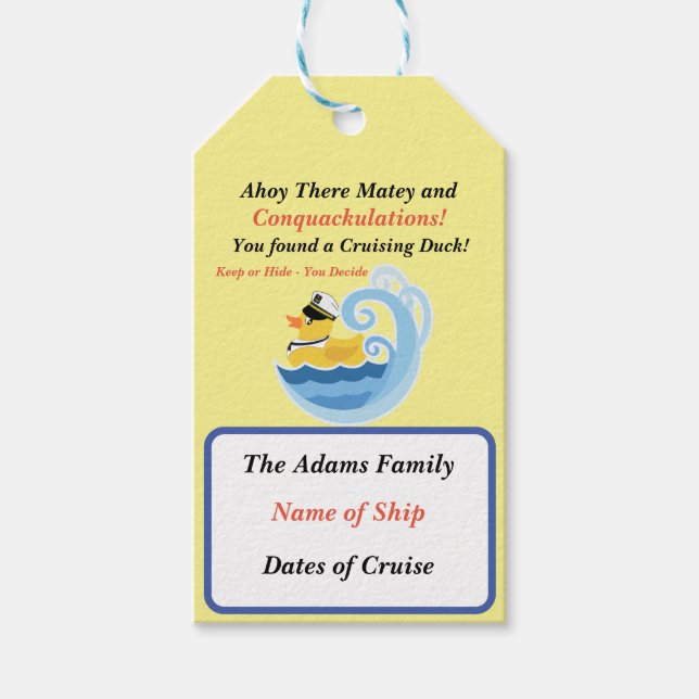 Para Presente Etiqueta de Pato de Cruzamento (Frente)