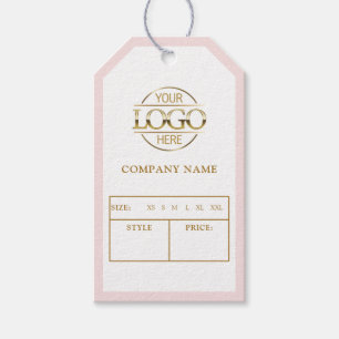 Para Presente Etiqueta de Preço com Logotipo de Negócios Rosa Mo