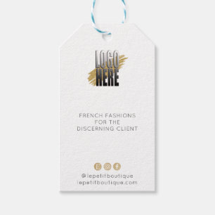 Para Presente Etiqueta de preço de roupa com logotipo branco sim