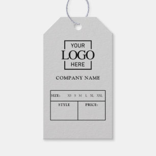 Para Presente Etiqueta de preço de roupa com logotipo empresaria