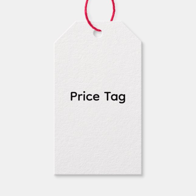 Para Presente Etiqueta de Preço de Texto Personalizado (Frente)