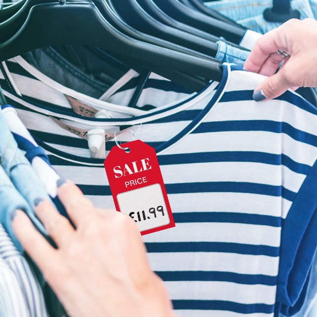 Para Presente Etiqueta de Preço do Produto Desconto Red SALE (Discount Red SALE Product Price Tag)