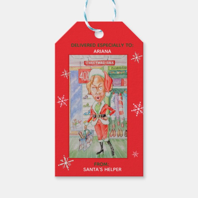 PARA PRESENTE ETIQUETA DE PRESENÇA DE NATAL PERSONALIZADA (Frente)