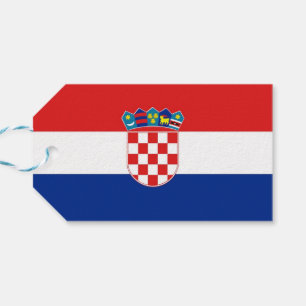Para Presente Etiqueta de presentes com bandeira da Croácia