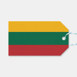 Para Presente Etiqueta de presentes com bandeira da Lituânia