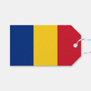 Para Presente Etiqueta de presentes com bandeira da Romênia