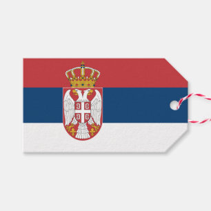 Para Presente Etiqueta de presentes com bandeira da Sérvia