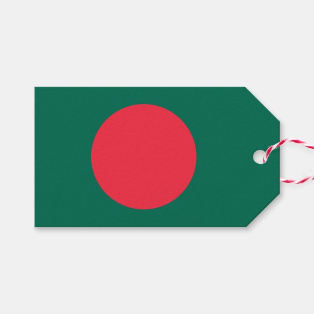 Para Presente Etiqueta de presentes com bandeira de Bangladesh (Frente (horizontal))