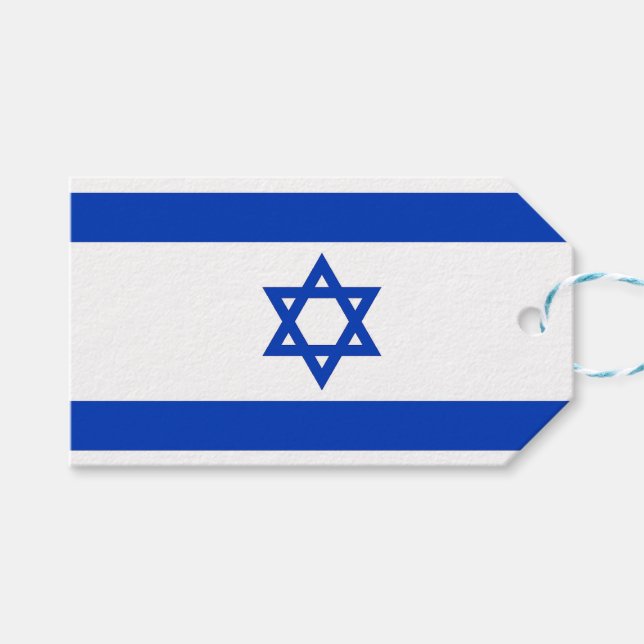 Para Presente Etiqueta de presentes com bandeira de Israel (Frente (horizontal))