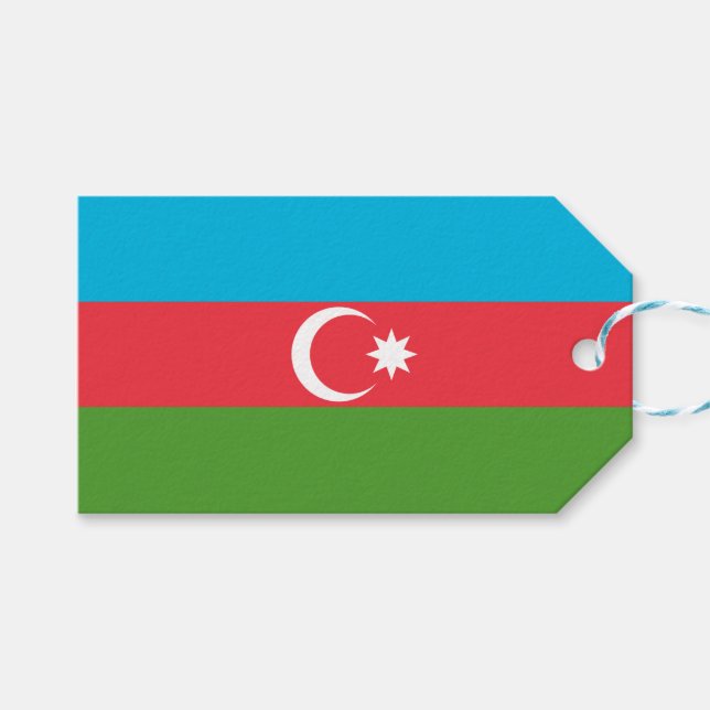 Para Presente Etiqueta de presentes com bandeira do Azerbaijão (Frente (horizontal))
