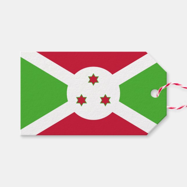 Para Presente Etiqueta de presentes com bandeira do Burundi (Frente (horizontal))