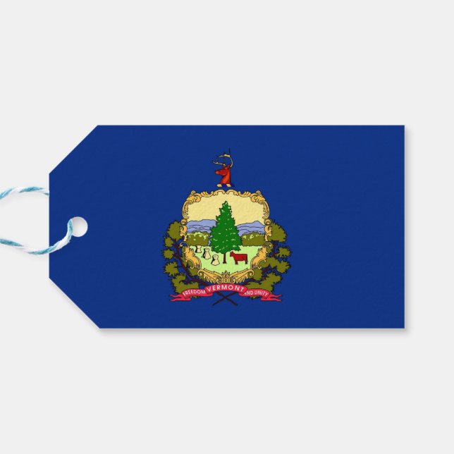 Para Presente Etiqueta de presentes com bandeira do Estado de Ve (Verso Horizontal)