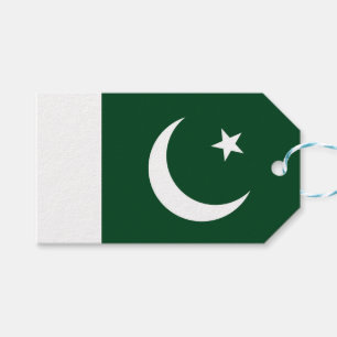 Para Presente Etiqueta de presentes com bandeira do Paquistão