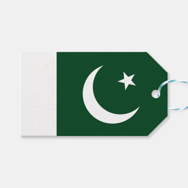 Para Presente Etiqueta de presentes com bandeira do Paquistão (Frente (horizontal))