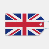 Etiqueta de presentes com bandeira do Reino Unido