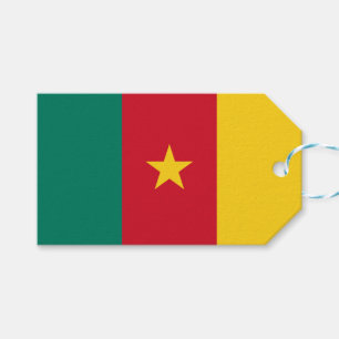 Para Presente Etiqueta de presentes com bandeira dos Camarões