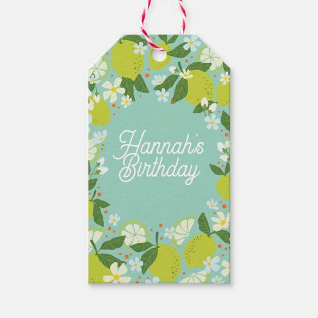 Para Presente Etiqueta de presentes de aniversário personalizada (Frente)