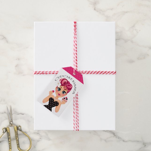 Para Presente Etiqueta de presentes de cupcake (Com cordão)