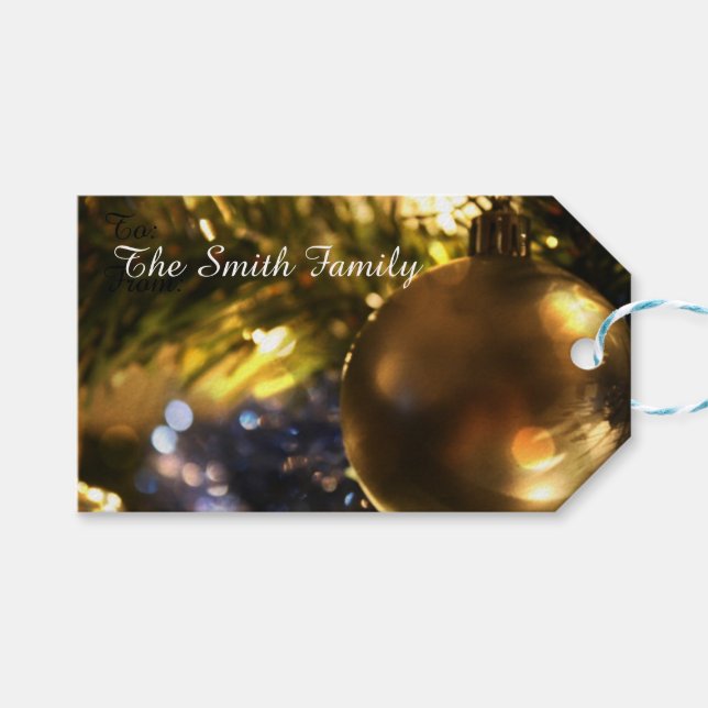 Para Presente Etiqueta de presentes de Natal (Frente (horizontal))