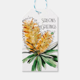 Para Presente Etiqueta de presentes de Natal Banksia, Ouro austr