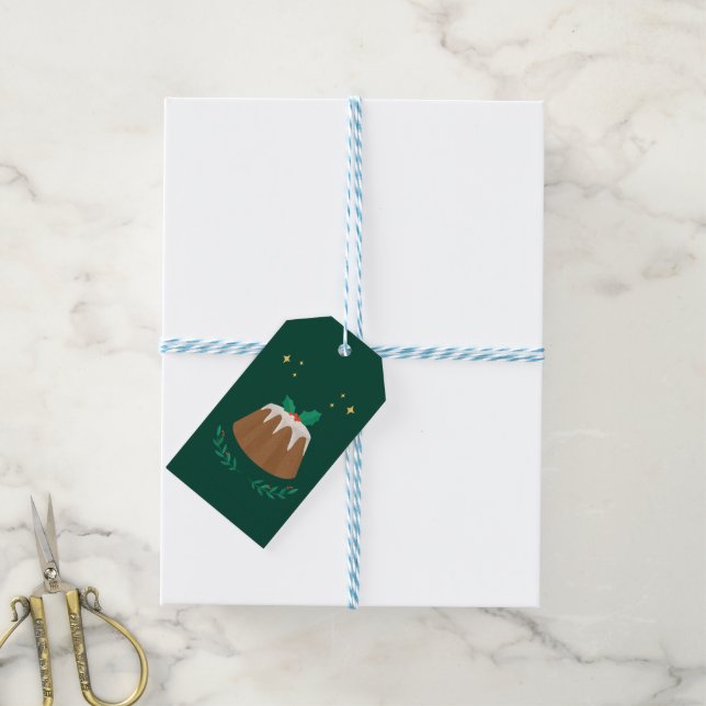 Para Presente Etiqueta de presentes de Natal de Bolo (Com cordão)