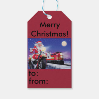 Para Presente Etiqueta de presentes de Natal de motocicleta