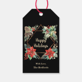 Para Presente Etiqueta de presentes de Natal de Poinsettia