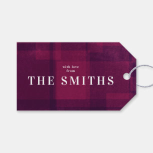 Para Presente Etiqueta de presentes de Natal de Púrpura rosa ros