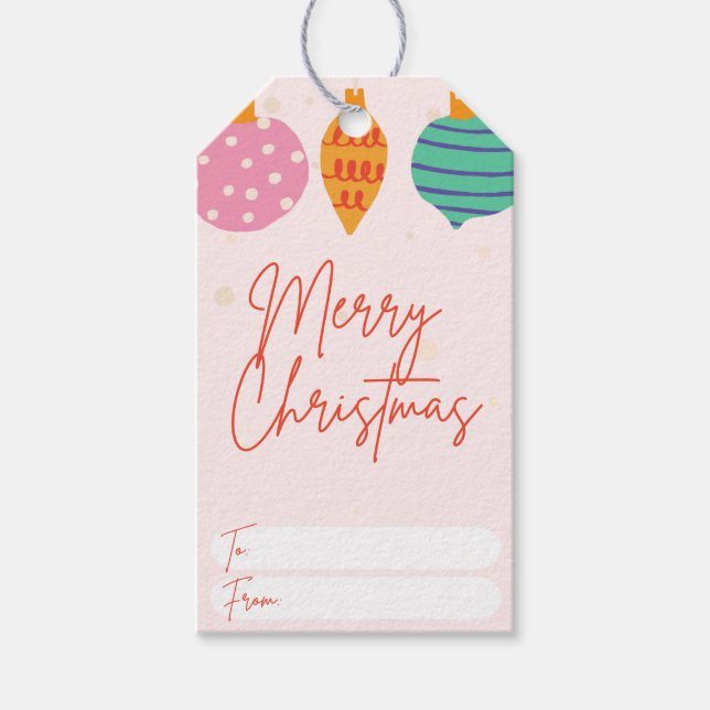 Para Presente Etiqueta de presentes de Natal feminino (Frente)