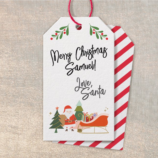 Para Presente Etiqueta de presentes de Natal personalizável dos  (Criador carregado)