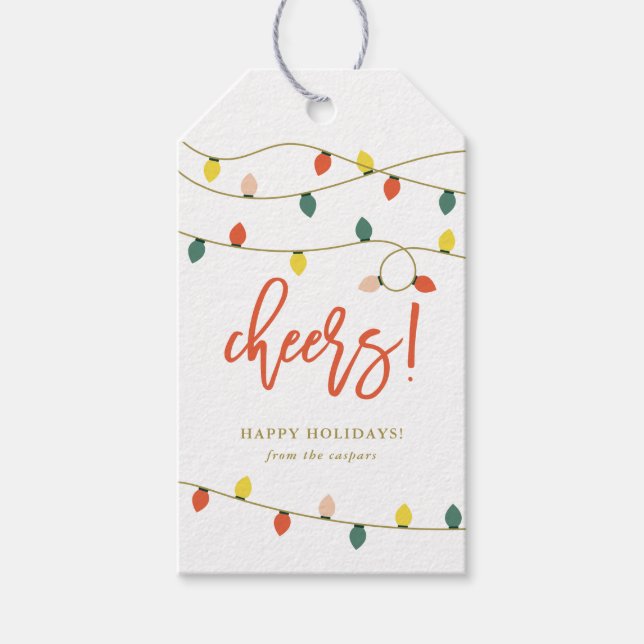 Para Presente Etiqueta de presentes de Natal retrógrado (Frente)