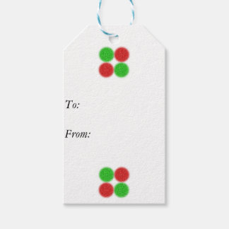 Para Presente Etiqueta de presentes de pontos doces pixelizados