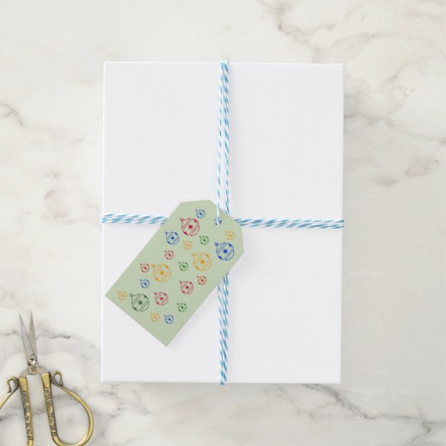 Para Presente Etiqueta de presentes - Decorações de Natal redond (Com cordão)