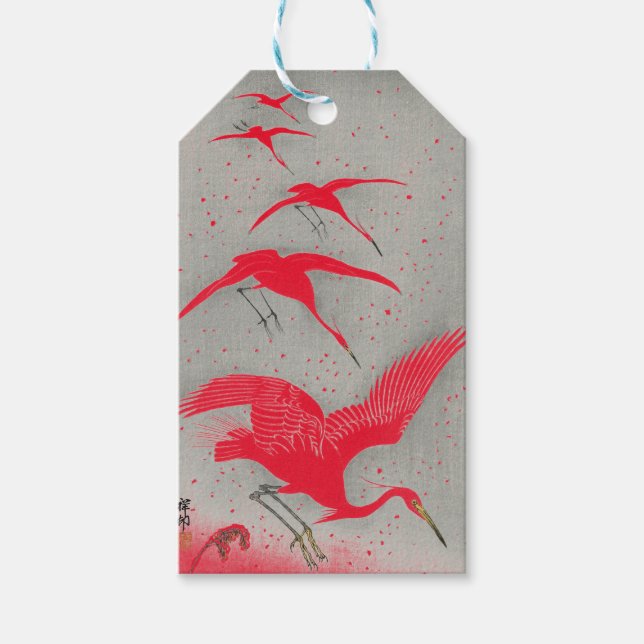 Para Presente Etiqueta de presentes do IMPRESSÃO CRANE JAPONÊS (Frente)