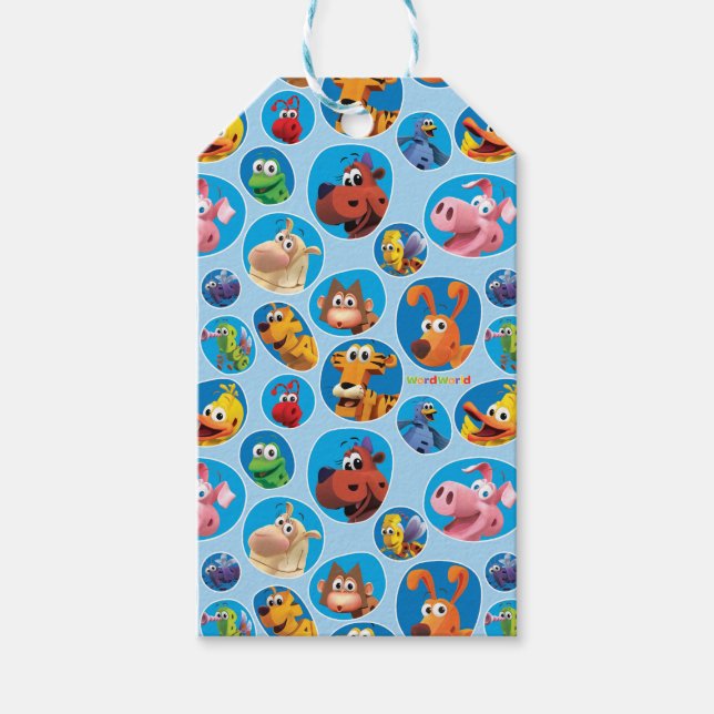 Para Presente Etiqueta de presentes do WordWorld (Frente)