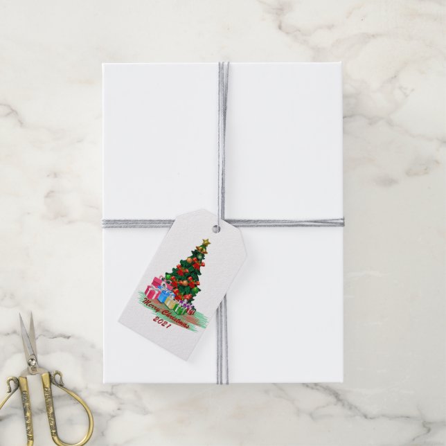Para Presente Etiqueta de presentes na árvore de Natal (Com cordão)