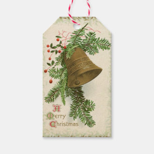 Para Presente Etiqueta de presentes natais vintages (Evergreen)